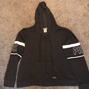 Pink hooded sweatshirt